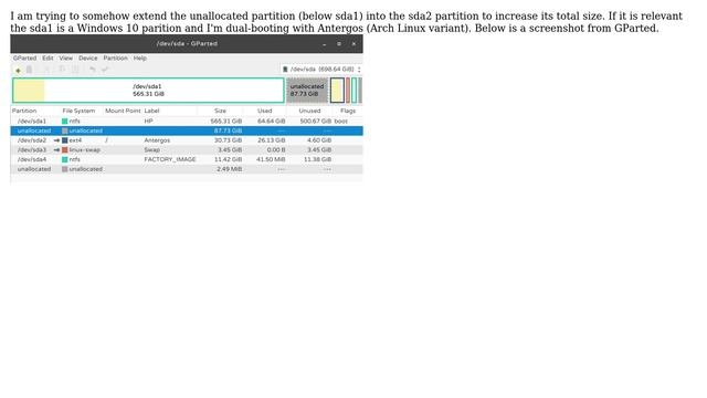 Unix & Linux: Extend unallocated partition into linux partition смотреть онлайн