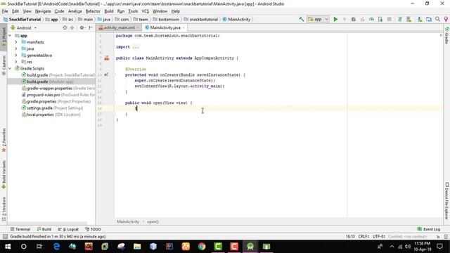 Snackbar in android studio смотреть онлайн