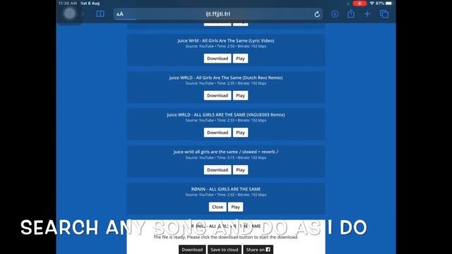 How to download songs on an IOS device (Without downloading an app) #Subscriber request смотреть онлайн