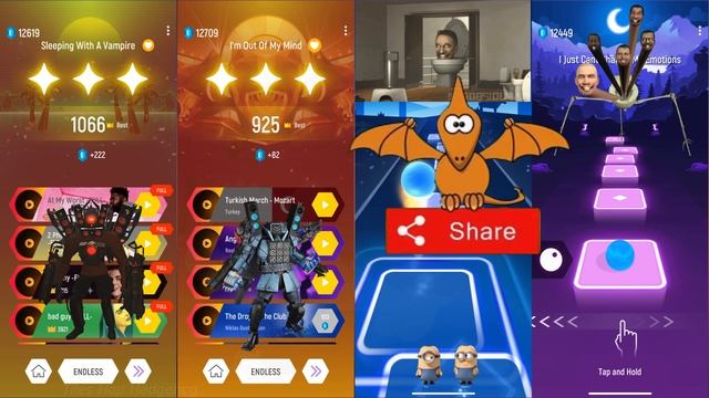 🎶 Who Will Win? TITAN SPEAKERMAN🆚TITAN CAMERAMAN🆚TV MAN🆚Skibidi Toilet- Tiles Hop EDM Rush Gameplay смотреть онлайн