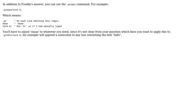 Unix & Linux: vi - finding a pattern in lines and add ";" at the end of those lines (2 Solutions!!) смотреть онлайн