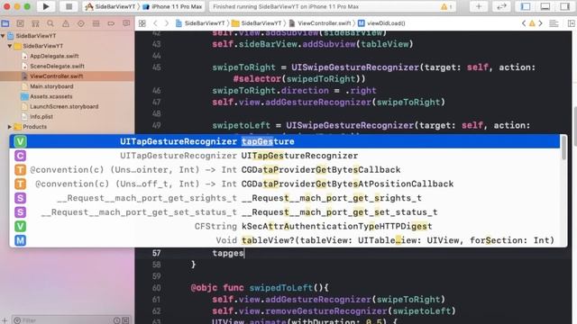 Side menu (slide out) in IOS without using Third party Swift 5 Xcode 11 | No Sound | Part2 смотреть онлайн