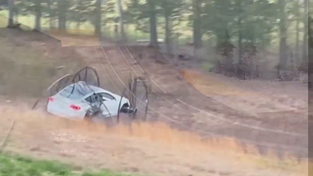 FULL SEND: Tesla on GIANT Wagon Wheels! [BeamNg.drive] смотреть онлайн