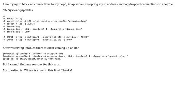 DevOps & SysAdmins: Centos log stream for iptables failed смотреть онлайн