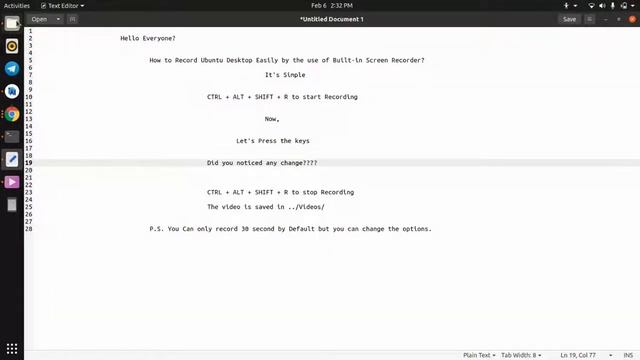 How to Record Ubuntu Desktop Easily by the use of Built-in Screen Recorder? смотреть онлайн