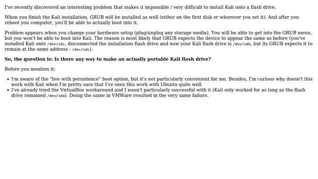 Unix & Linux: How to make a portable Kali flash drive? NOT LIVE? смотреть онлайн