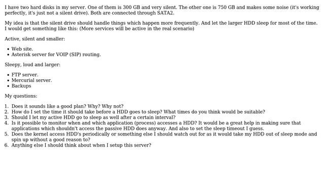 Two hard disks in Linux based server, have one sleep most of the time (2 Solutions!!) смотреть онлайн