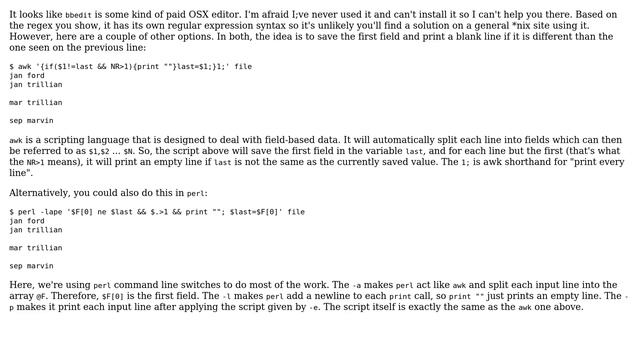 Unix & Linux: Is there a way to add newlines to a table to create sub-groups? (3 Solutions!!) смотреть онлайн