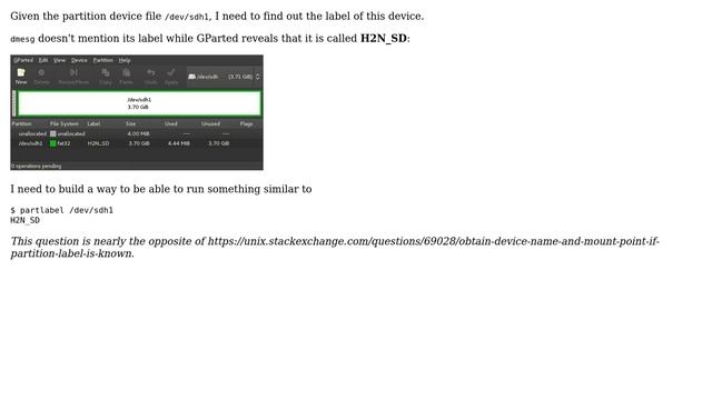 Unix & Linux: Get label of Linux storage partition device file смотреть онлайн