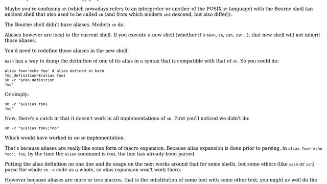 Unix & Linux: Set an alias on Bourne shell (2 Solutions!!) смотреть онлайн