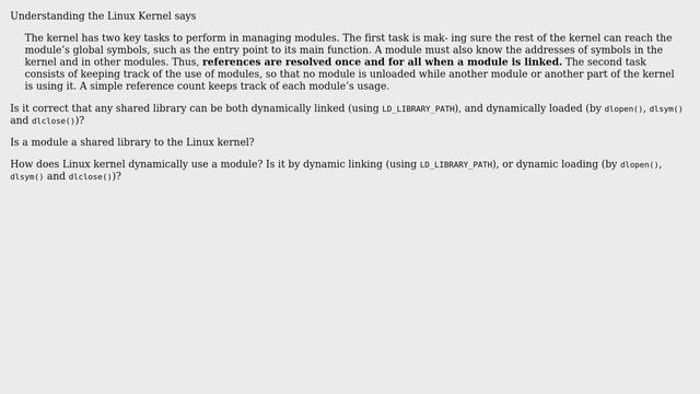How does Linux kernel dynamically use a module? смотреть онлайн