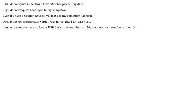 Unix & Linux: So does bitlocker requires me to use password for my computer? смотреть онлайн