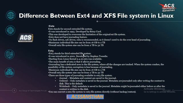 difference between ext2 ext3 ext4 and xfs Lec-8 смотреть онлайн