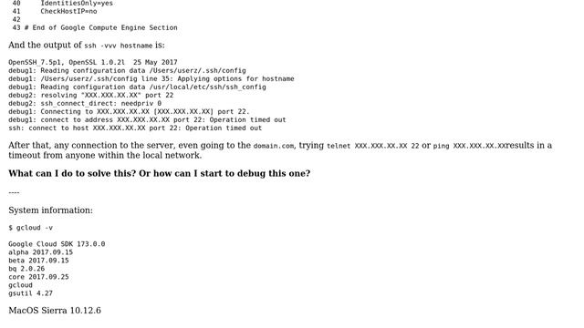 Connection To Server Times Out With SSH And Takes Down Any Possible Connection To The Same...