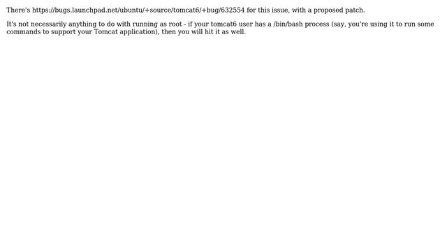 DevOps & SysAdmins: Fix a tomcat6 error message "/bin/bash already running" when starting tomcat? смотреть онлайн