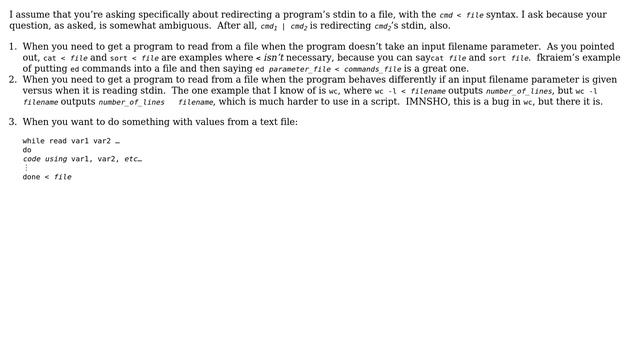 Unix & Linux: What are some practical uses of STDIN redirection? (6 Solutions!!) смотреть онлайн