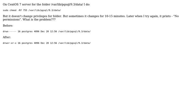 DevOps & SysAdmins: I cannot change privileges for folder with chmod on CentOS смотреть онлайн