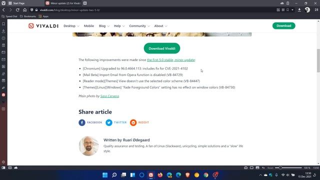 (Important) Vivaldi browser 5.0 gets security improvements from the Chromium project & some fixes смотреть онлайн
