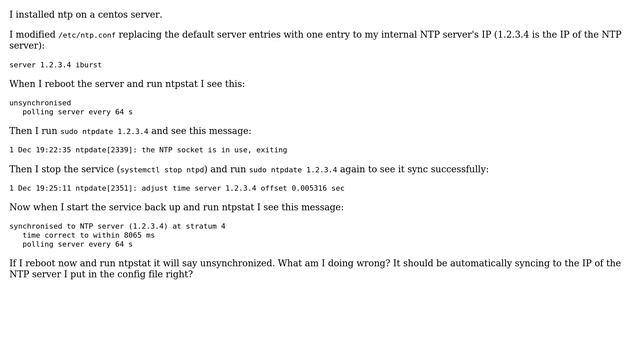 DevOps & SysAdmins: NTP not syncing automatically with my internal NTP server смотреть онлайн