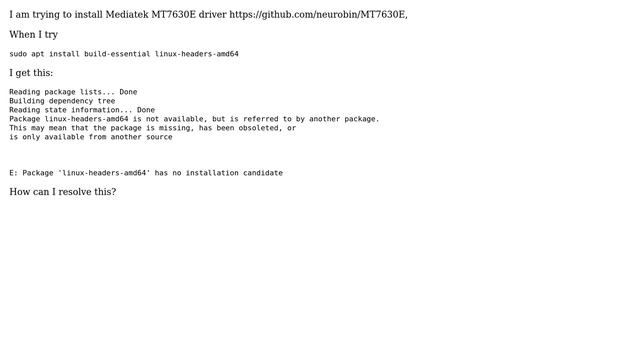 Ubuntu: Can't install linux-headers-amd64, Ubuntu 18.04 смотреть онлайн