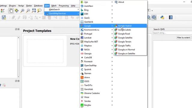 Menampilkan Peta Google di QGIS смотреть онлайн