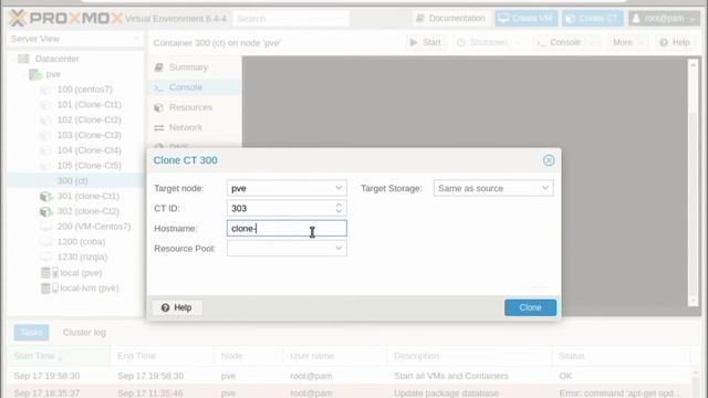 Cloning 5 Container Centos 7 On Proxmox смотреть онлайн