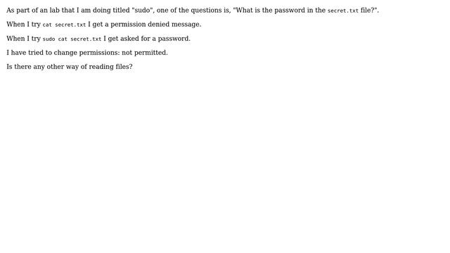 Unix & Linux: How to read a file using sudo? смотреть онлайн