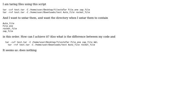 Unix & Linux: Tar files in order смотреть онлайн