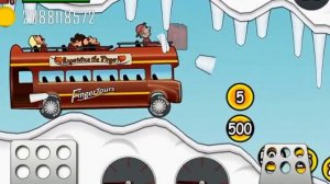 Hill Climb Racing Fully Upgreaded Tourist Bus on Arctic Cave! HD