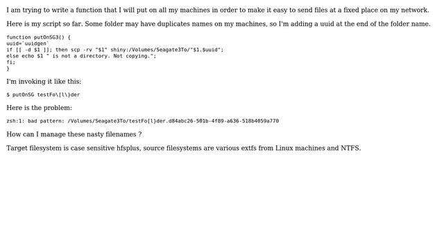 Unix & Linux: How to scp folders with nasty names using a shell function? (2 Solutions!!) смотреть онлайн