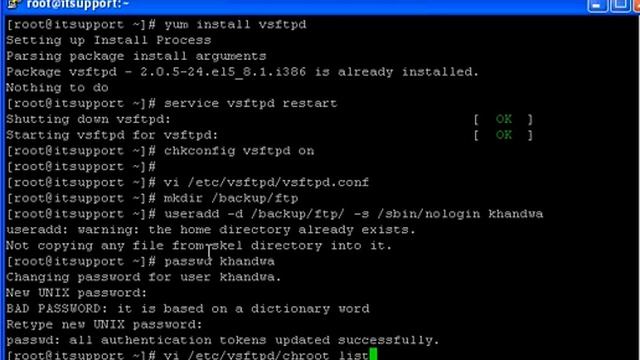 step by step authentication based ftp vsftpd server configuration in Linux CentOS 5ftp server смотреть онлайн