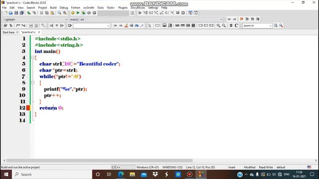 String Examples In C смотреть онлайн
