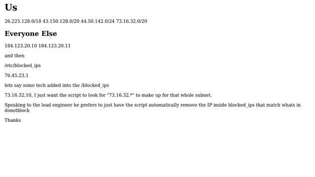 How to scan and compare two files that will match IP addresses? Script for web hosting company? смотреть онлайн