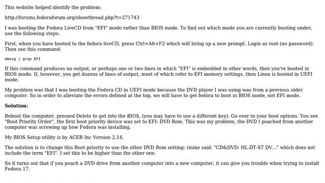 Installing Fedora 17, Error "you have not created a bootloader stage1 target device" смотреть онлайн