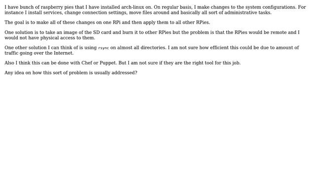 Unix & Linux: How to capture all system configurations and apply to remote machines? смотреть онлайн