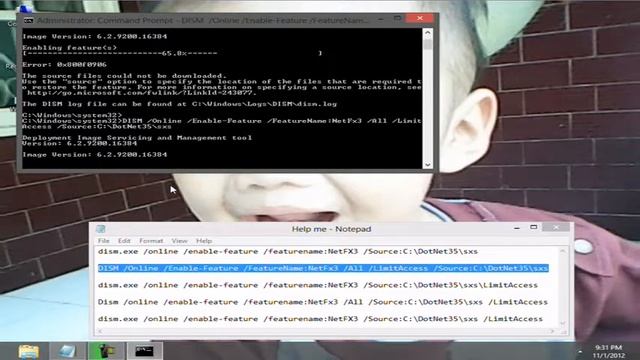 Not Working Instal NetFramework 3.5 on windows 8 смотреть онлайн