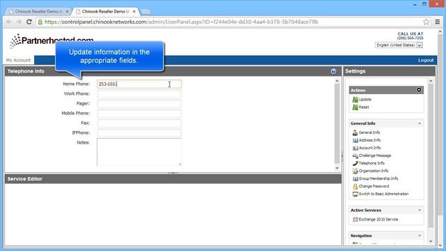 View or Edit User Account Information using the Chinook Communications Control Panel смотреть онлайн