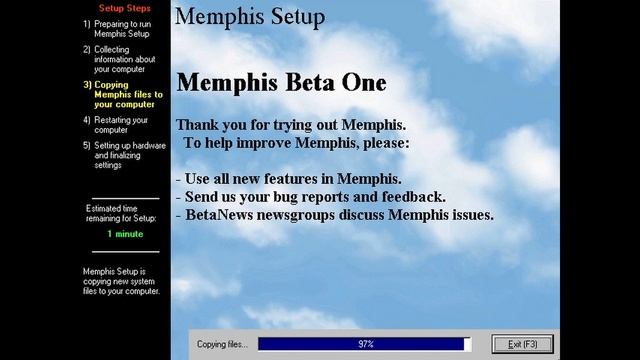 Installing Windows Memphis/Windows 98 build 1488 смотреть онлайн