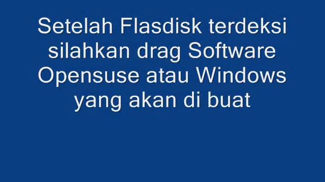Cara Membuat Bootable Flashdisk Tanpa Software  Di Opensuse