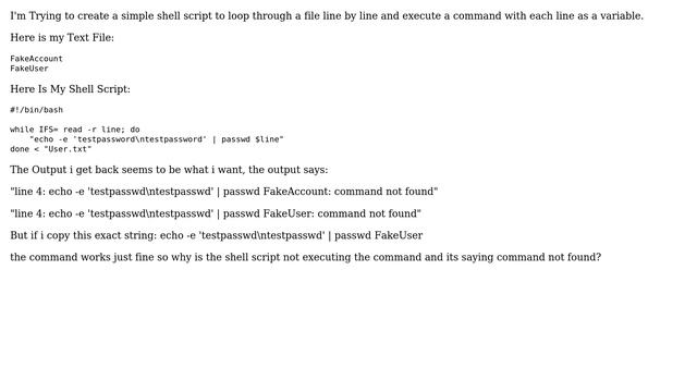 Unix & Linux: While Loop over a File returning command not found (2 Solutions!!) смотреть онлайн