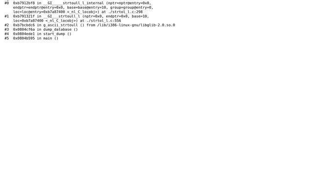 Unix & Linux: mydumper segmentation fault in g_ascii_strtoull смотреть онлайн