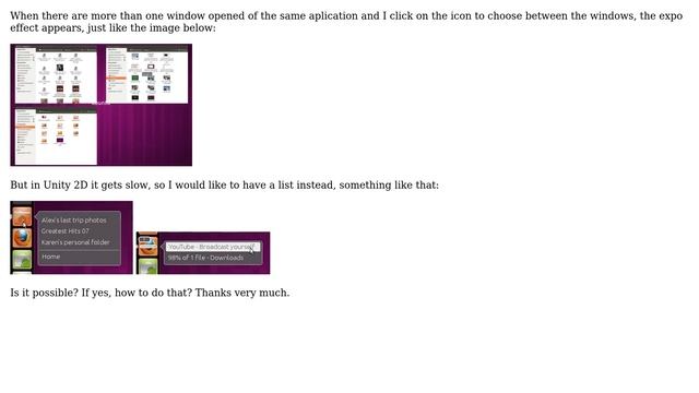 Ubuntu: Can I have a list of opened windows instead expo effect? смотреть онлайн