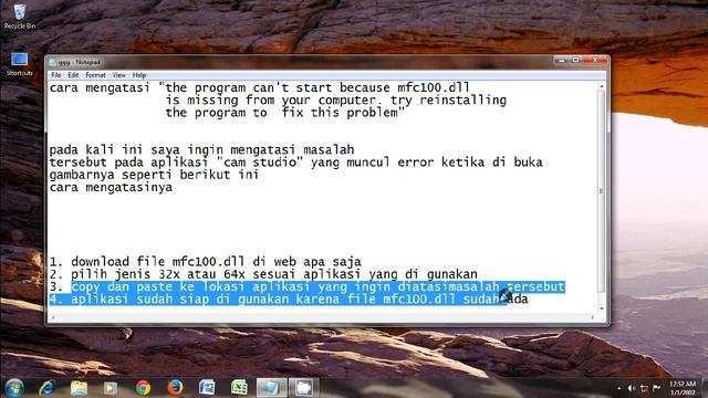 cara mengatasi aplikasi error mfc100.dll смотреть онлайн