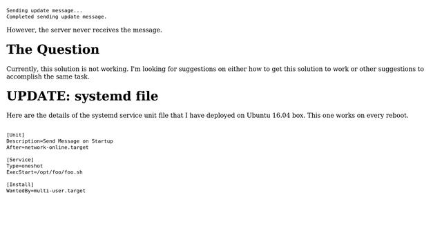DevOps & SysAdmins: Sending Message to server over socket on startup using Upstart смотреть онлайн