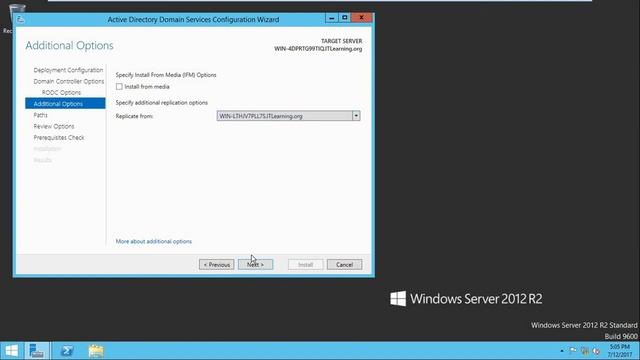 Windows Server 2012 install a RODC read only domain controller смотреть онлайн