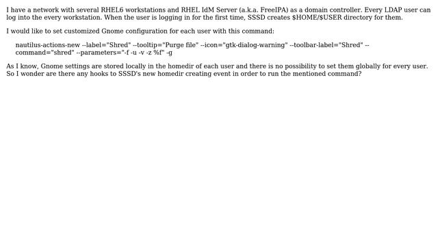 Unix & Linux: How to run script when SSSD creates home directory for a new user? смотреть онлайн