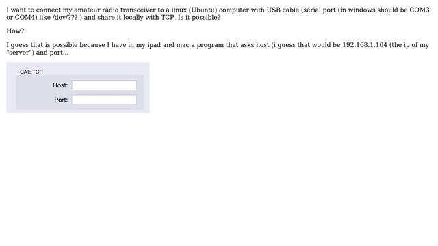 How to share via TCP serial port CAT? смотреть онлайн