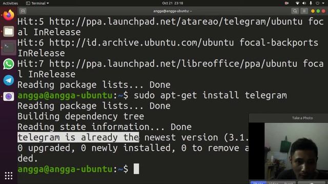 Cara Install Telegram di Ubuntu 20.04 LTS dan Setting di Handphone Connect ke Laptop смотреть онлайн