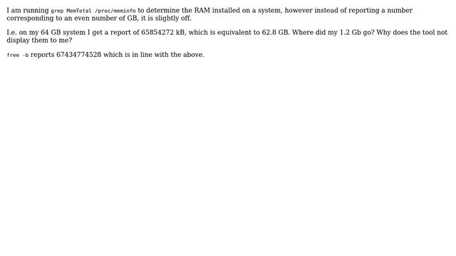 Unix & Linux: Why am I missing 2% of my ram? смотреть онлайн