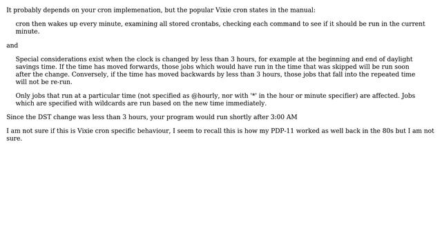 Unix & Linux: Does crond handles summer time +1 hour change? (2 Solutions!!) смотреть онлайн